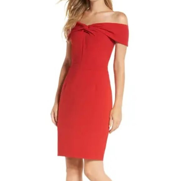 Gail Off the Shoulder Sheath Dress - Picture 1 of 2